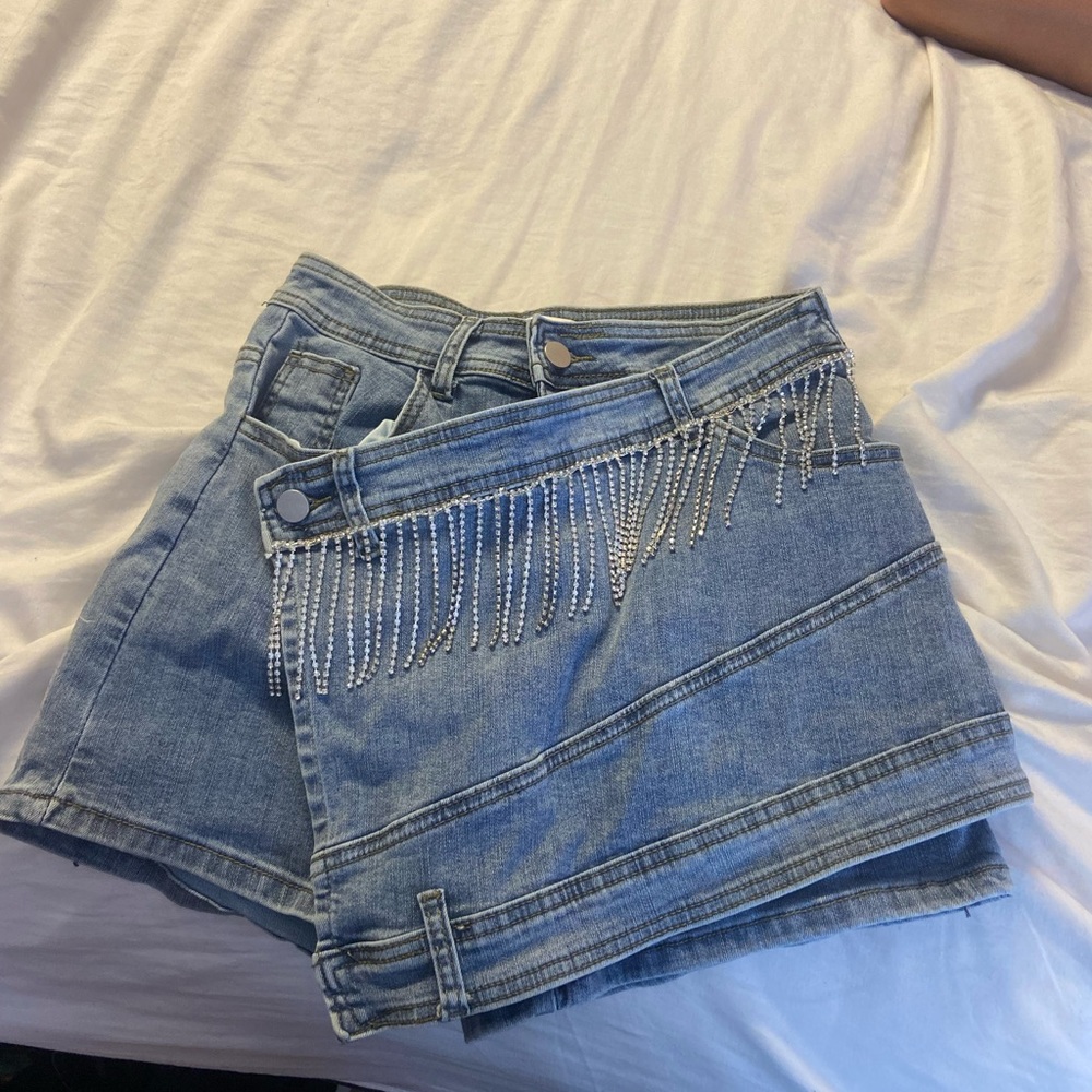 Skort with rhinestones